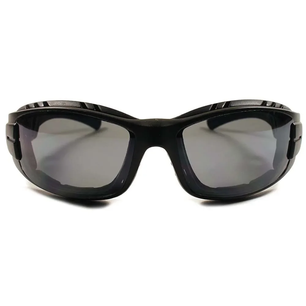 Choppers Black Motorcycle Biker Riding Foam Padded Wrap Sport Sunglasses